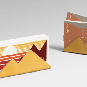 Porte-cartes de visite dorés
