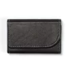 Porte-cartes de visite en cuir noir