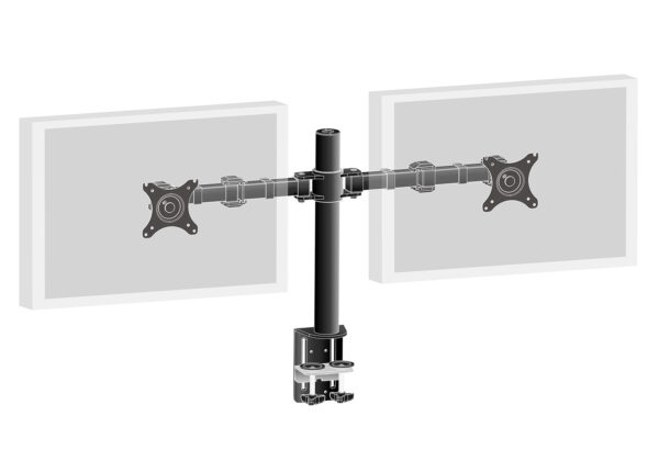 Support double écran iiyama DS1002C-B1 bras articulé VESA 27 pouces