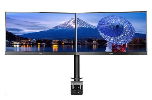 Support double écran iiyama DS1002C-B1 – Bras articulé VESA 27" ergonomique – Image 2